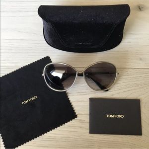 Tom Ford Designer Sunglasses Iris Gold/Black